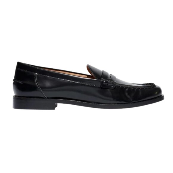 Madewell Penny Loafer In Leather True Black Size 7.5 New In Box - Picture 7 of 10